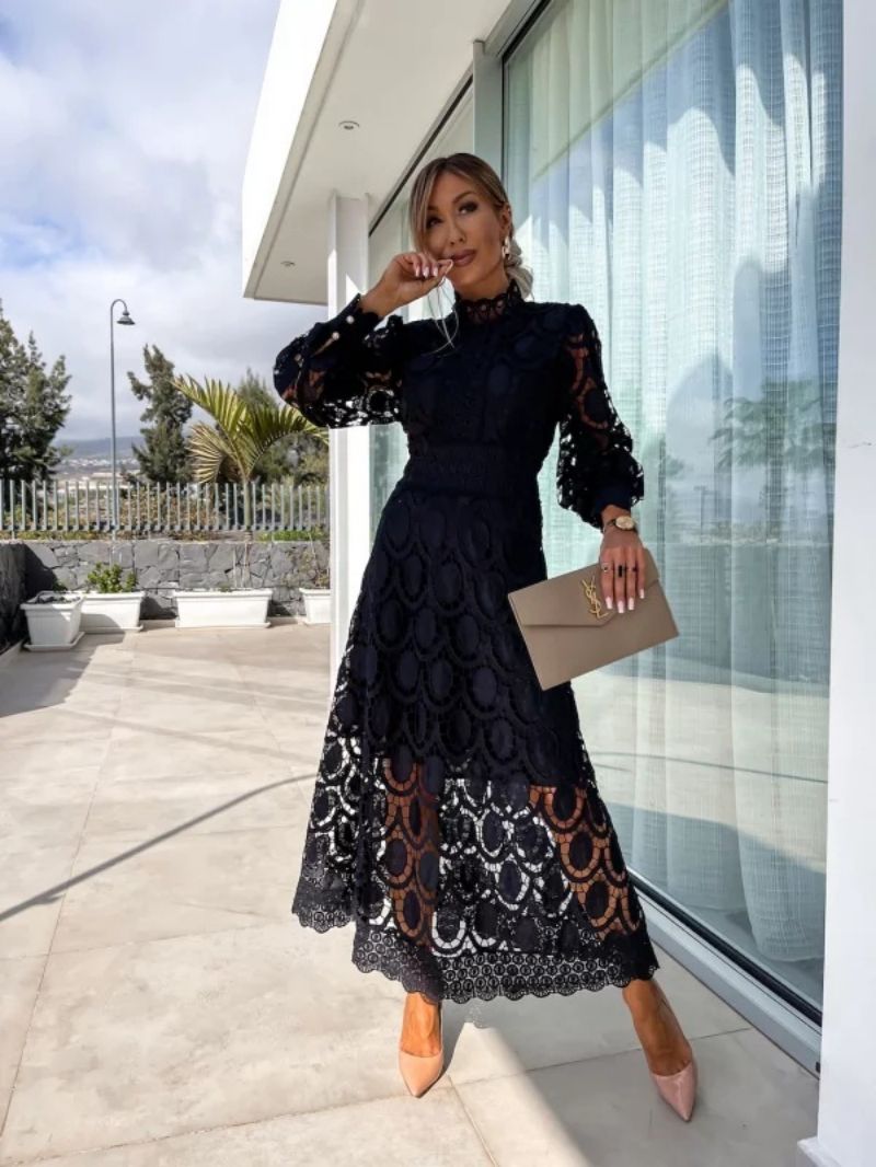 Women's Elegant Lace Bodycon Dress - Stylish Fit-Metro Lane Plaza