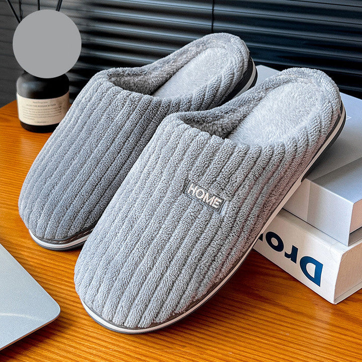 Ribbed Slippers | Women's Cozy House Slippers with Soft Lining-Metro Lane Plaza