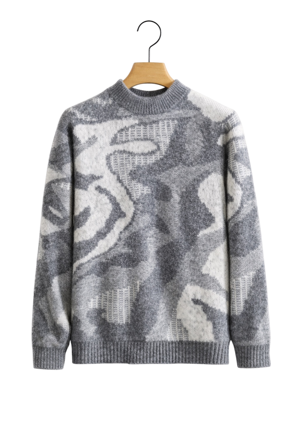 Herrenpullover aus Jacquard-Kaschmir