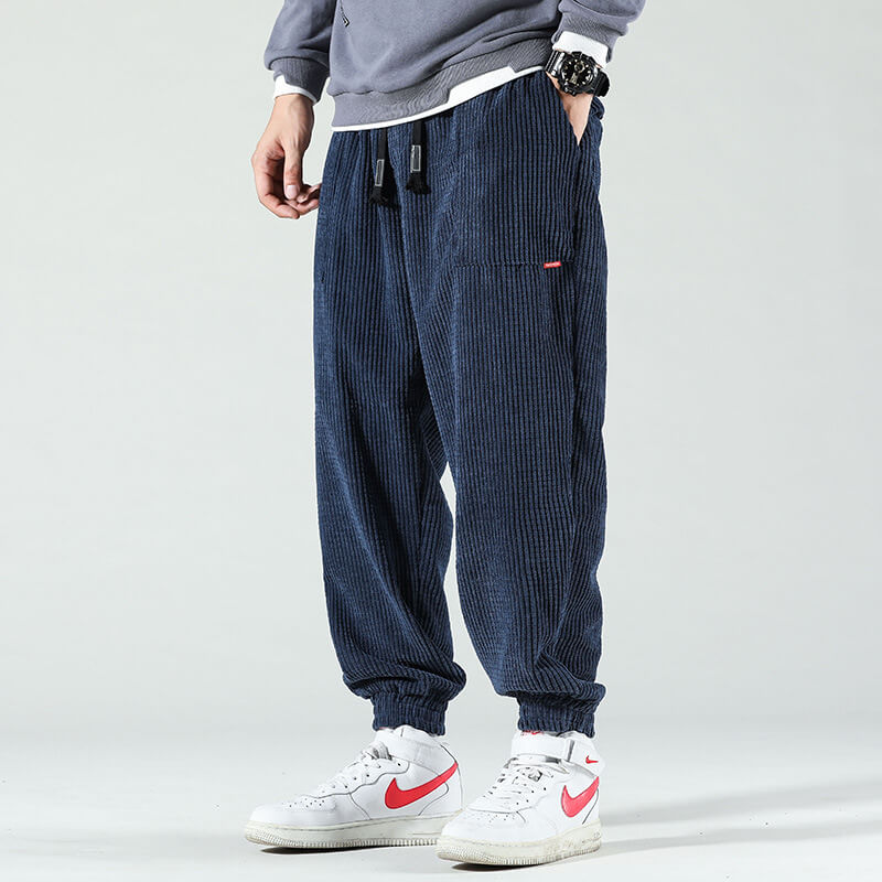 Men's Relaxed Fit Comfortable Corduroy Trousers-Metro Lane Plaza