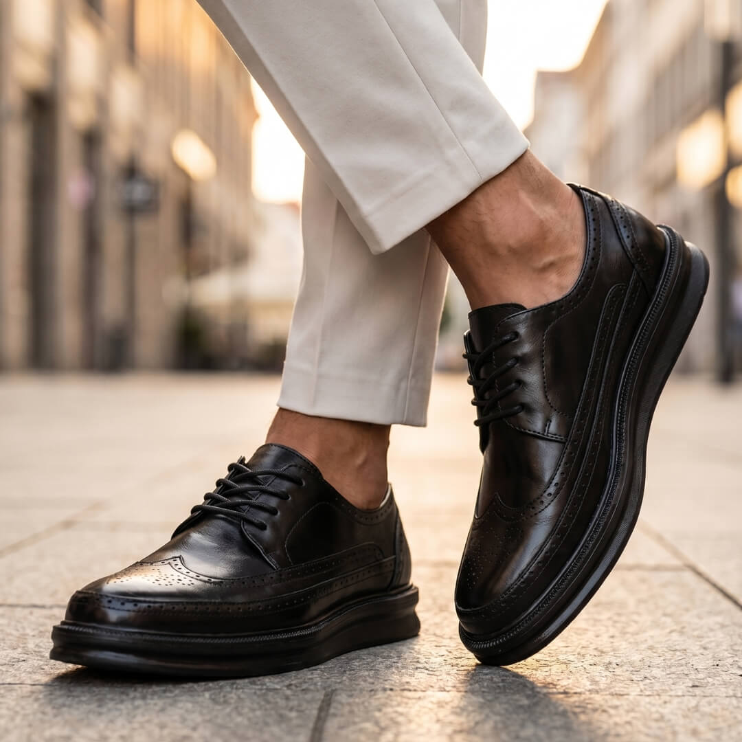 Casual brogue-sneakers til mænd