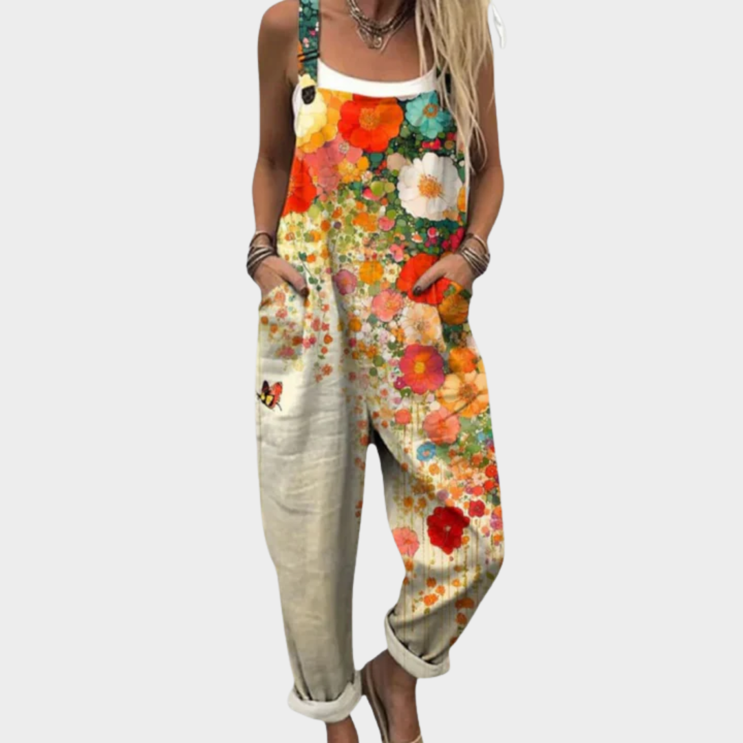 Women's Stylish Multicolor Floral Jumpsuit