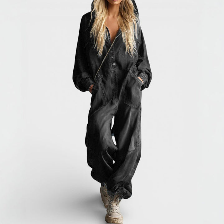 Women's Long-Sleeve Hoodie Jumpsuit