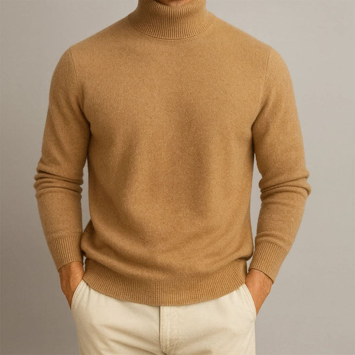 Klassischer Herren-Strickpullover mit Rollkragen