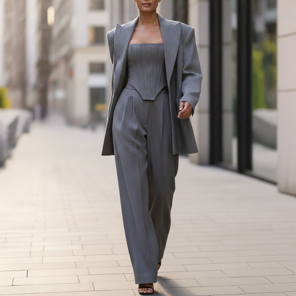 Aurora | Women's Three-Piece Suit Set-Metro Lane Plaza