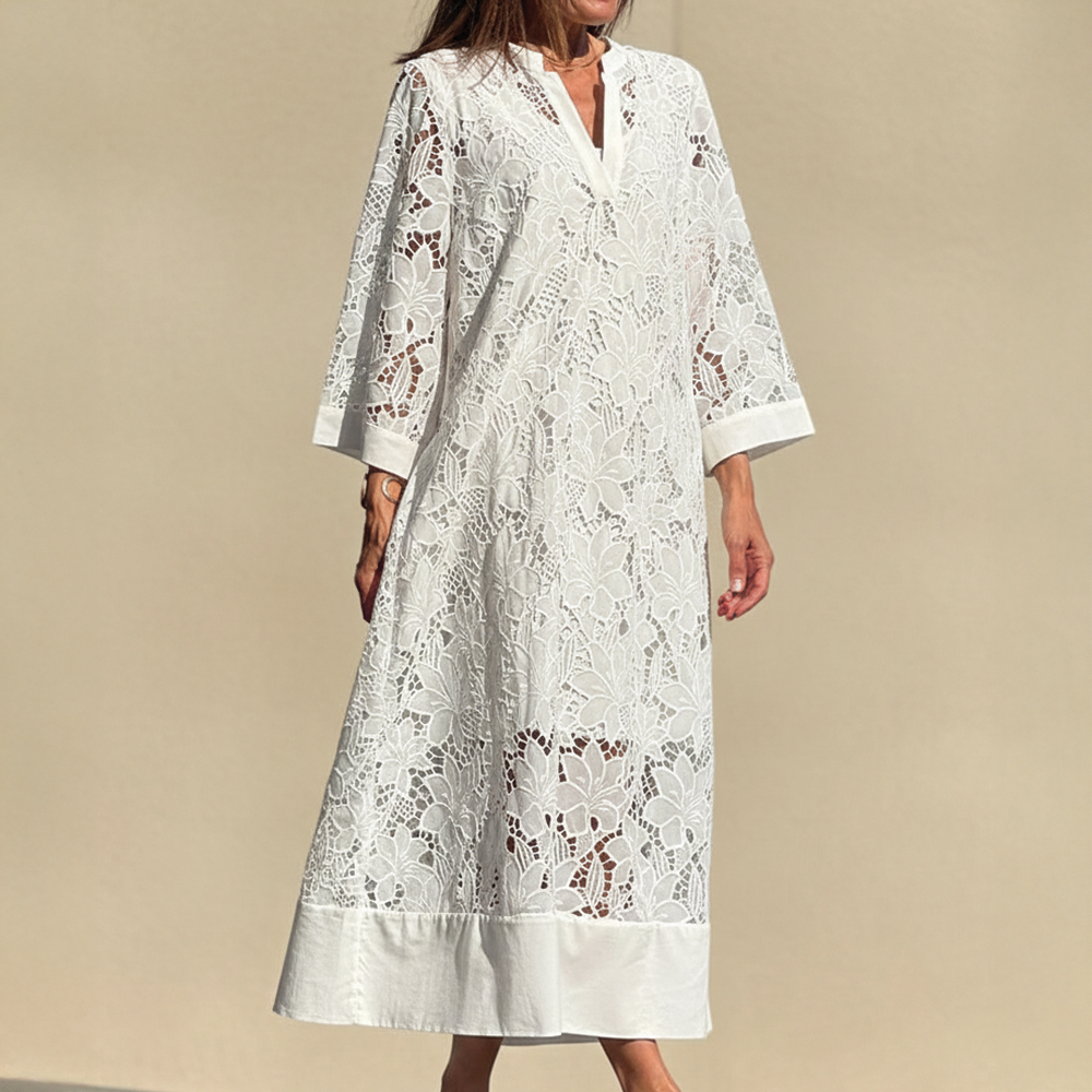 Avery | Women's Lace Layered Dress-Metro Lane Plaza