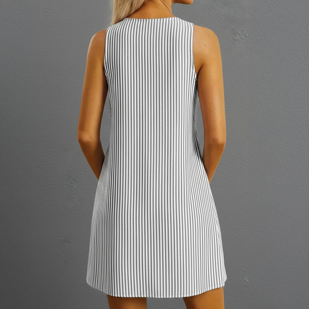 Avery | Stylish Striped Mini Dress for Effortless Summer Chic-Metro Lane Plaza