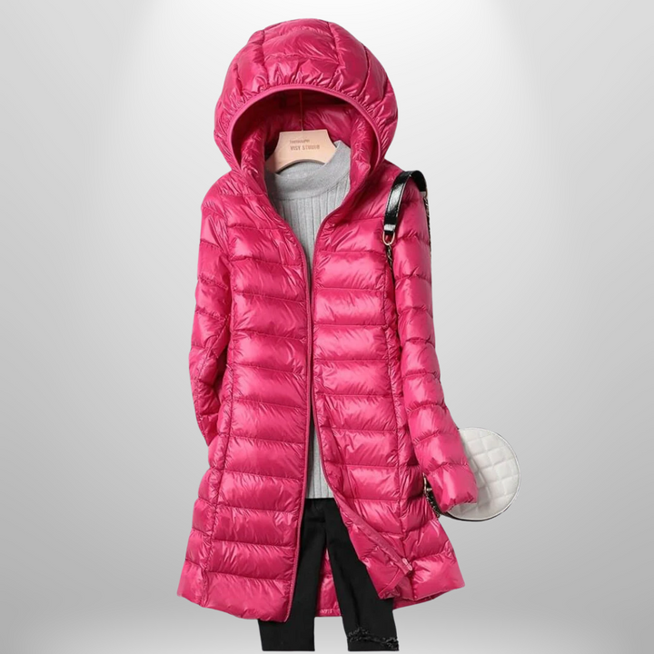 Ultralight Down Jacket | Women's Warm Jacket with Timeless Fit-Metro Lane Plaza