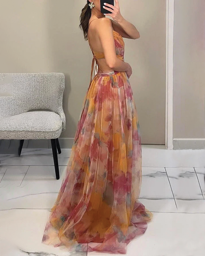 Ruby | Women's Floral Maxi Dress - Elegant Summer Style-Metro Lane Plaza