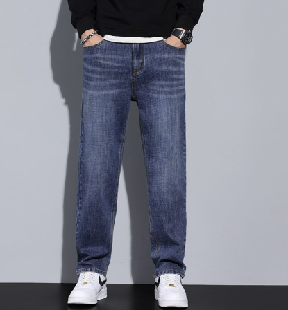 Men's Stylish Solid Casual Denim Pants-Metro Lane Plaza