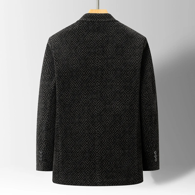 Men's Classic Midnight Wool Overcoat