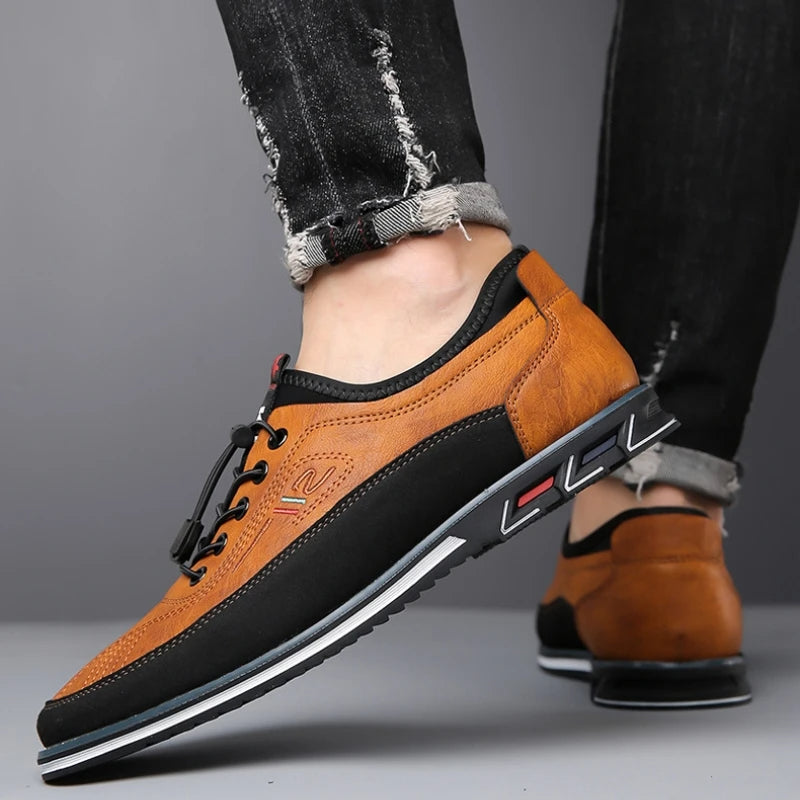 Men's Classic Low-Top Lace-Up Casual Shoes-Metro Lane Plaza