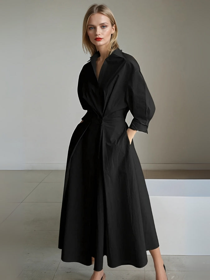 Women's Stylish Pleated Dress-Metro Lane Plaza