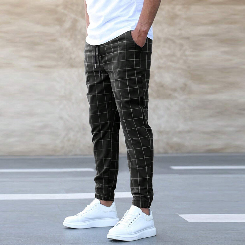 Owen | Men's Plaid Lounge Pants-Metro Lane Plaza