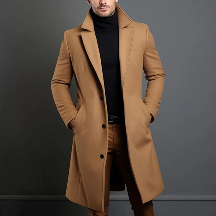 Abrigo clásico de lana para hombre – Elegante abrigo formal de invierno