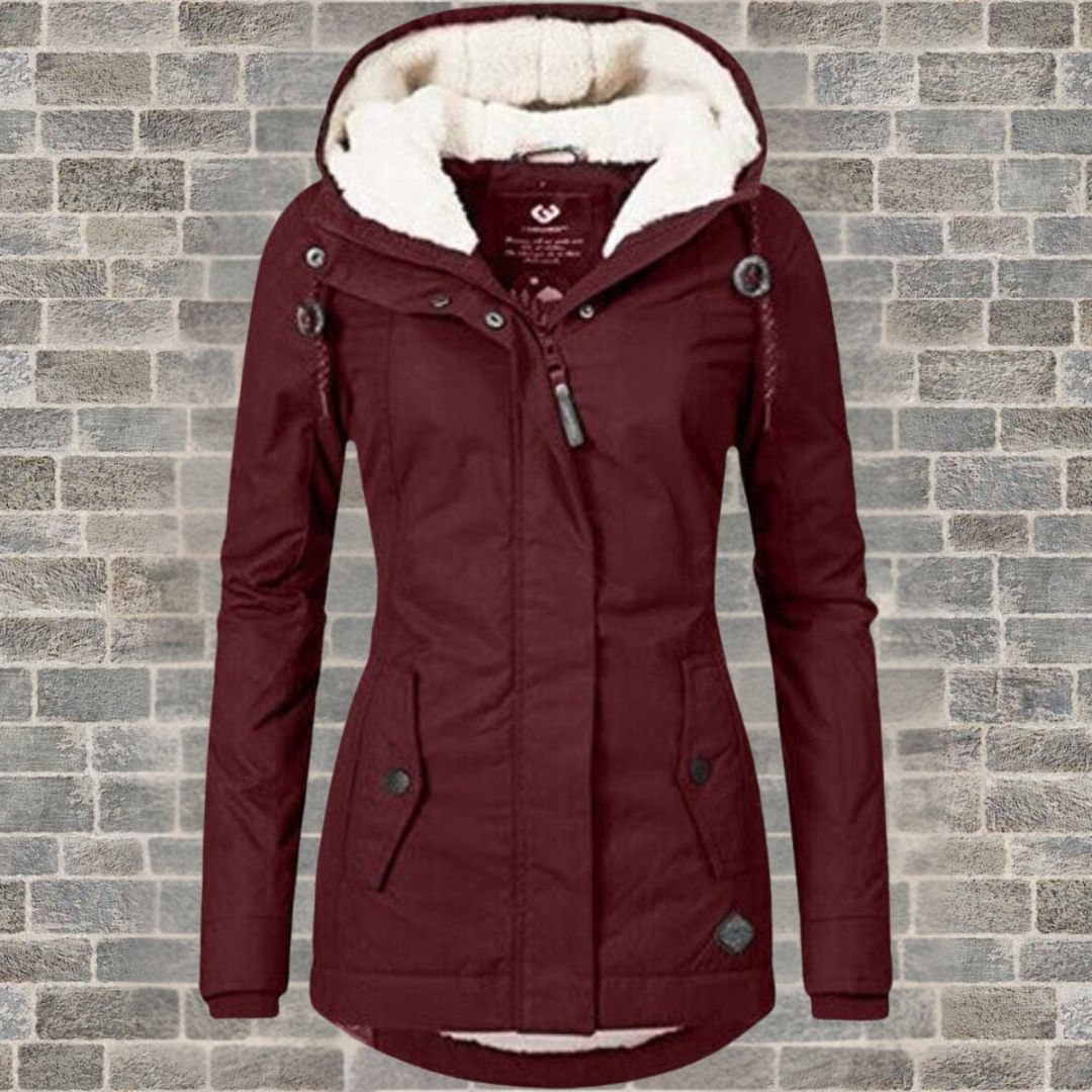 Anne | Women's Warm Waterproof Winter Jacket with Hood-Metro Lane Plaza
