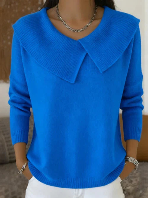 Pull douillet à col châle pour femme