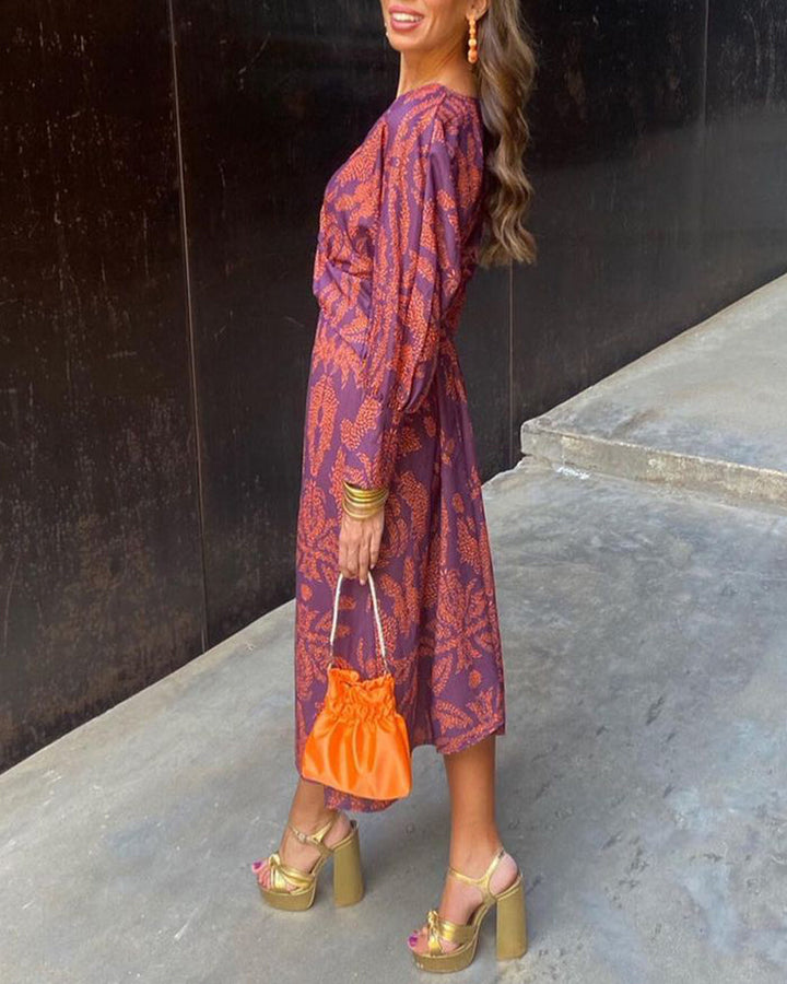 Women's Chic Satin Knot Dress | Stylish Orange Design-Metro Lane Plaza
