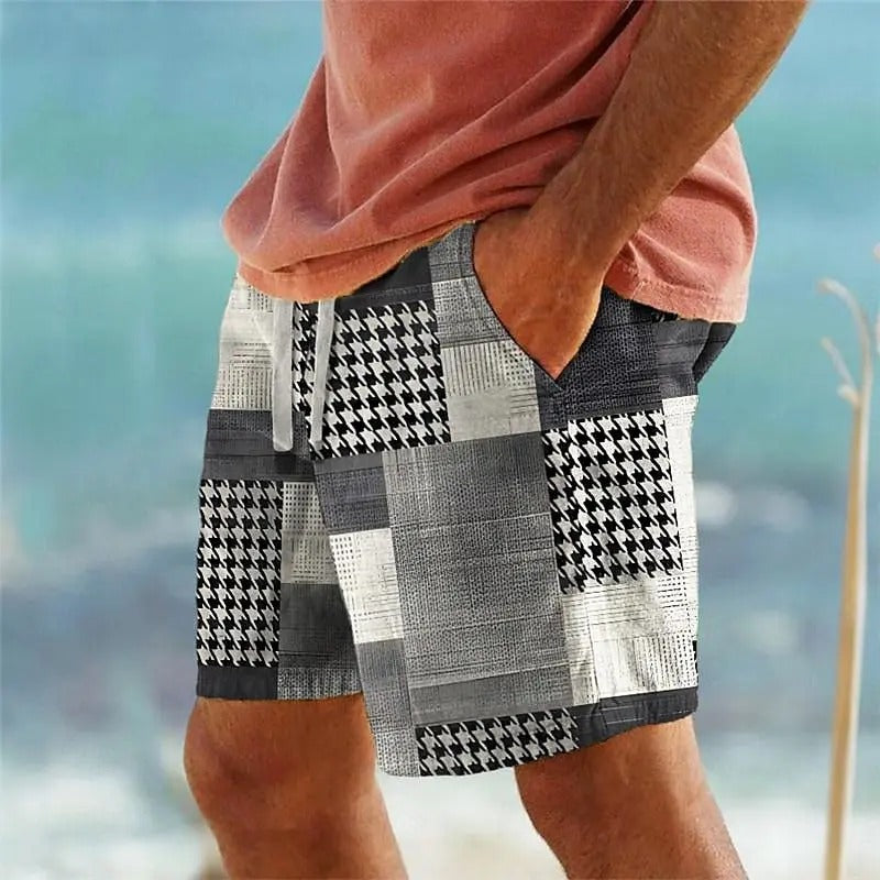 Men's Patchwork Shorts with Fun Patterns