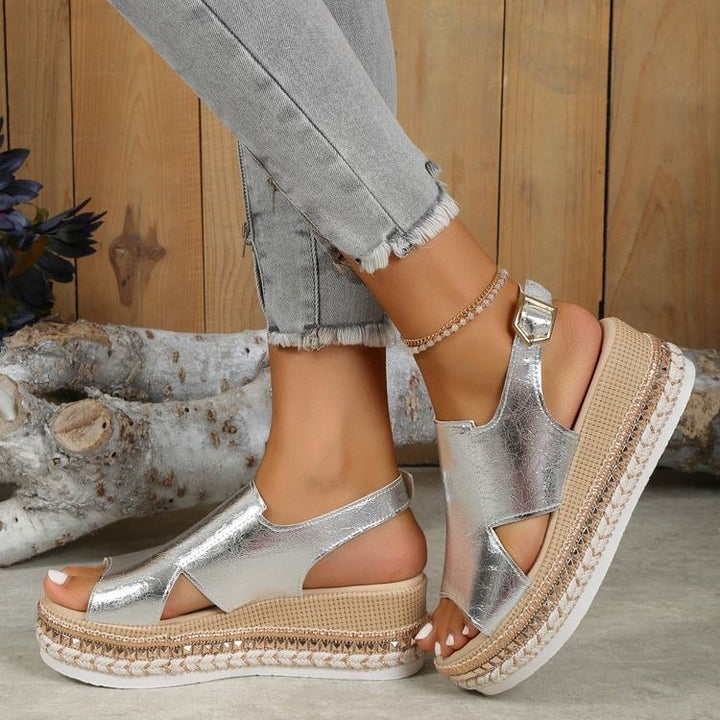 Women's Summer Shiny Sandals-Metro Lane Plaza