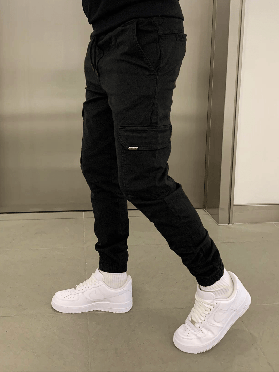 James | Men's Slim Cargo Jogger Pants with Adjustable Waist and Pockets-Metro Lane Plaza