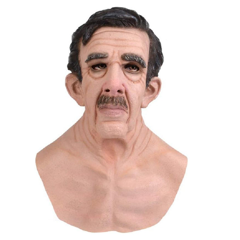 Masque intégral réaliste en latex pour cosplay et costumes d’Halloween