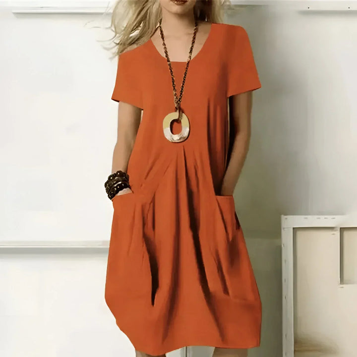 Women's Elegant Midi Dress-Metro Lane Plaza