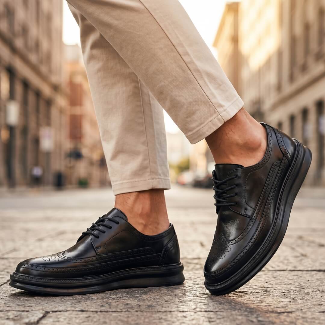 Casual brogue-sneakers til mænd
