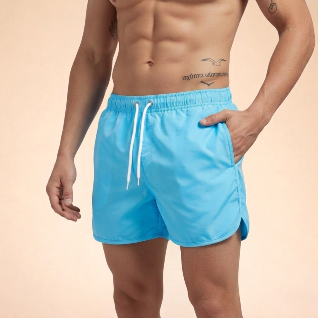 Lucas | Men's Quick-Drying Swim Shorts for Active Lifestyle-Metro Lane Plaza