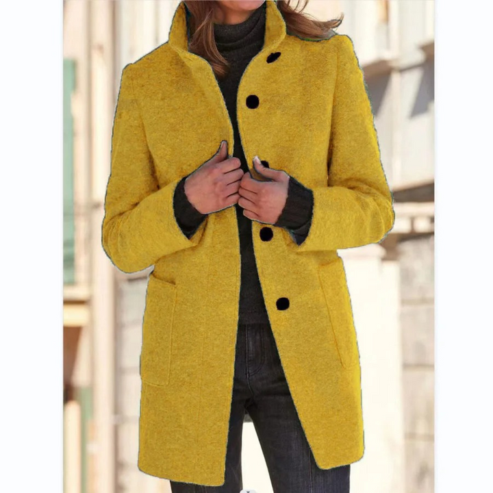 Abrigo de invierno para mujer de mezcla de lana | Diseño atemporal y favorecedor