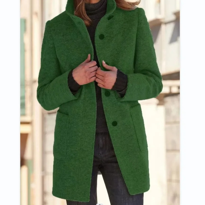 Abrigo de invierno para mujer de mezcla de lana | Diseño atemporal y favorecedor