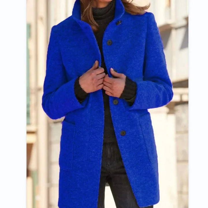 Abrigo de invierno para mujer de mezcla de lana | Diseño atemporal y favorecedor