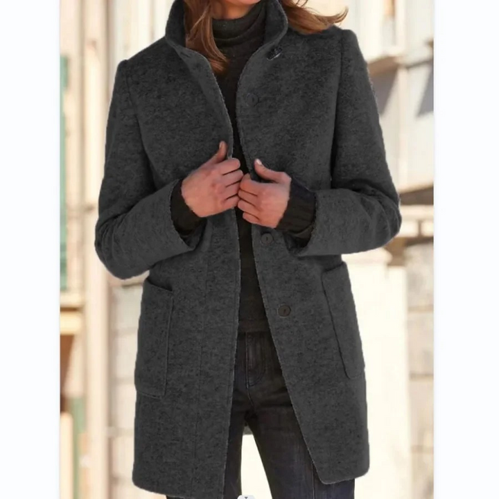 Abrigo de invierno para mujer de mezcla de lana | Diseño atemporal y favorecedor