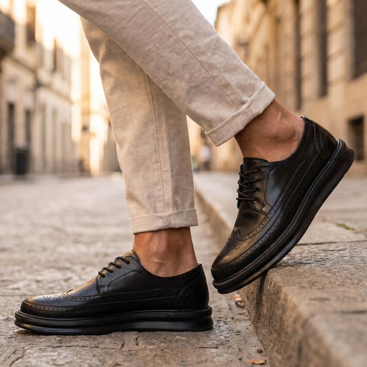 Casual brogue-sneakers til mænd