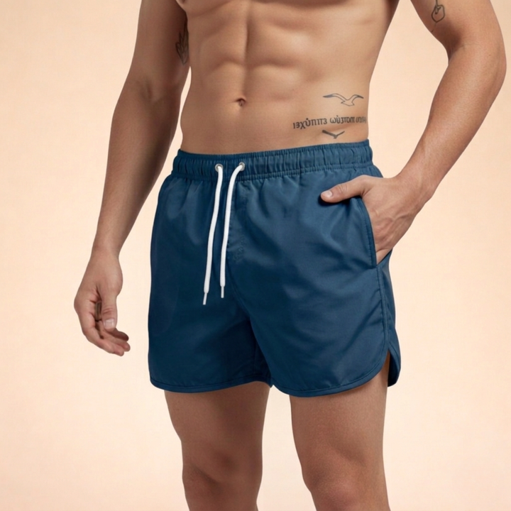 Lucas | Men's Quick-Drying Swim Shorts for Active Lifestyle-Metro Lane Plaza