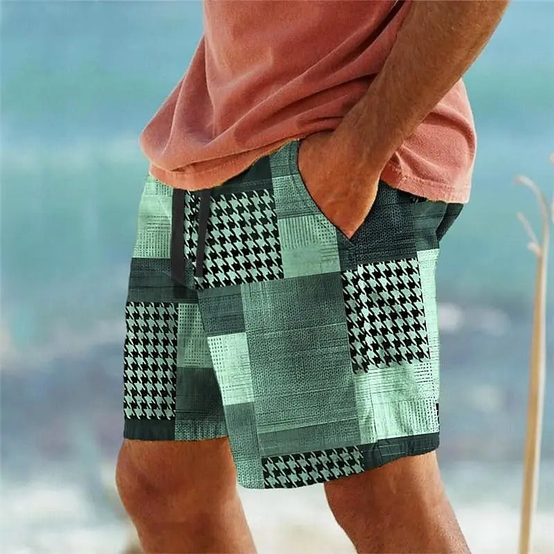 Men's Patchwork Shorts with Fun Patterns