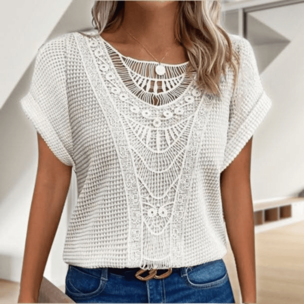 Liva | Women's Elegant Ibiza-Inspired Blouse-Metro Lane Plaza