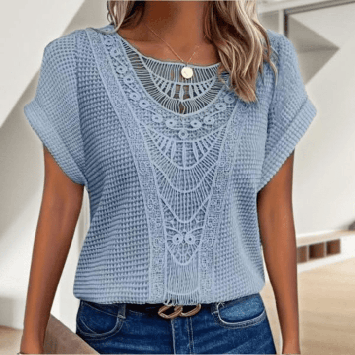 Liva | Women's Elegant Ibiza-Inspired Blouse-Metro Lane Plaza