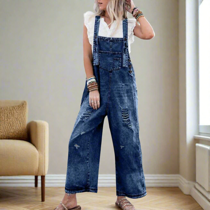 Macacão feminino premium de estilo vintage e cor lisa