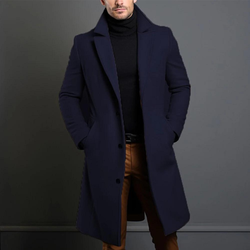 Abrigo clásico de lana para hombre – Elegante abrigo formal de invierno