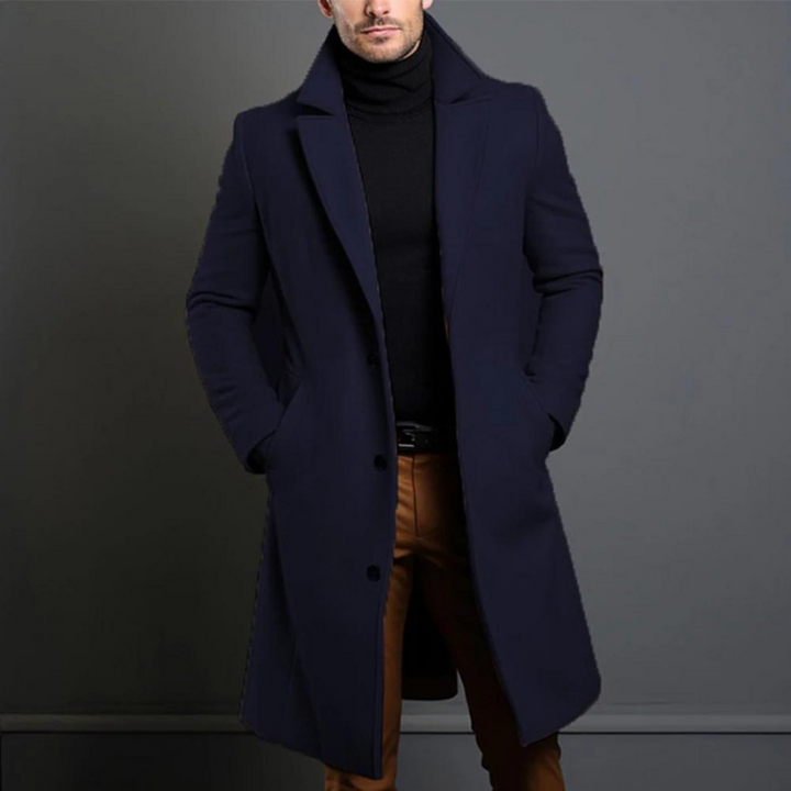 Abrigo clásico de lana para hombre – Elegante abrigo formal de invierno