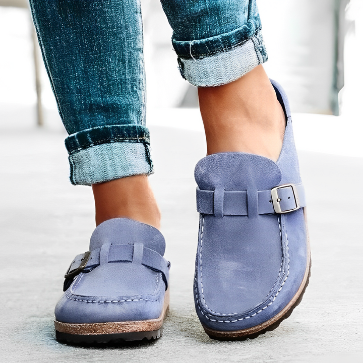 Herlinde | Women's Stylish City Sandals with Comfortable Cork Footbed-Metro Lane Plaza