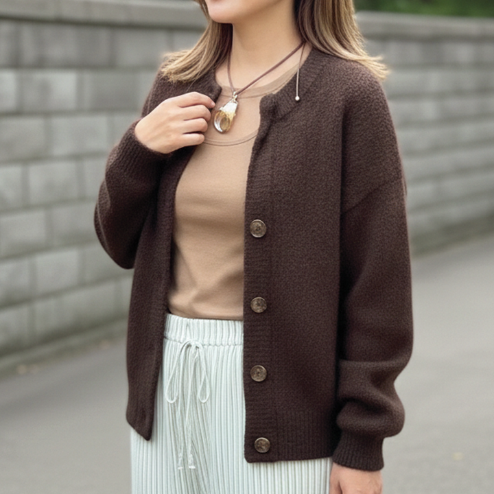 Strickjacke mit Knopfleiste für Damen