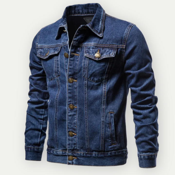 Men's Stylish Denim Trucker Jacket with Comfortable Fit-Metro Lane Plaza