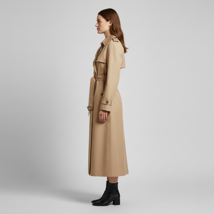 Olivia | Women's Classic Trench Coat-Metro Lane Plaza