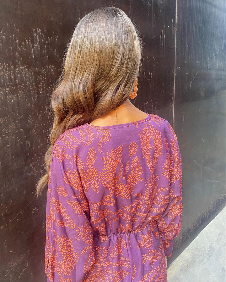 Women's Chic Satin Knot Dress | Stylish Orange Design-Metro Lane Plaza