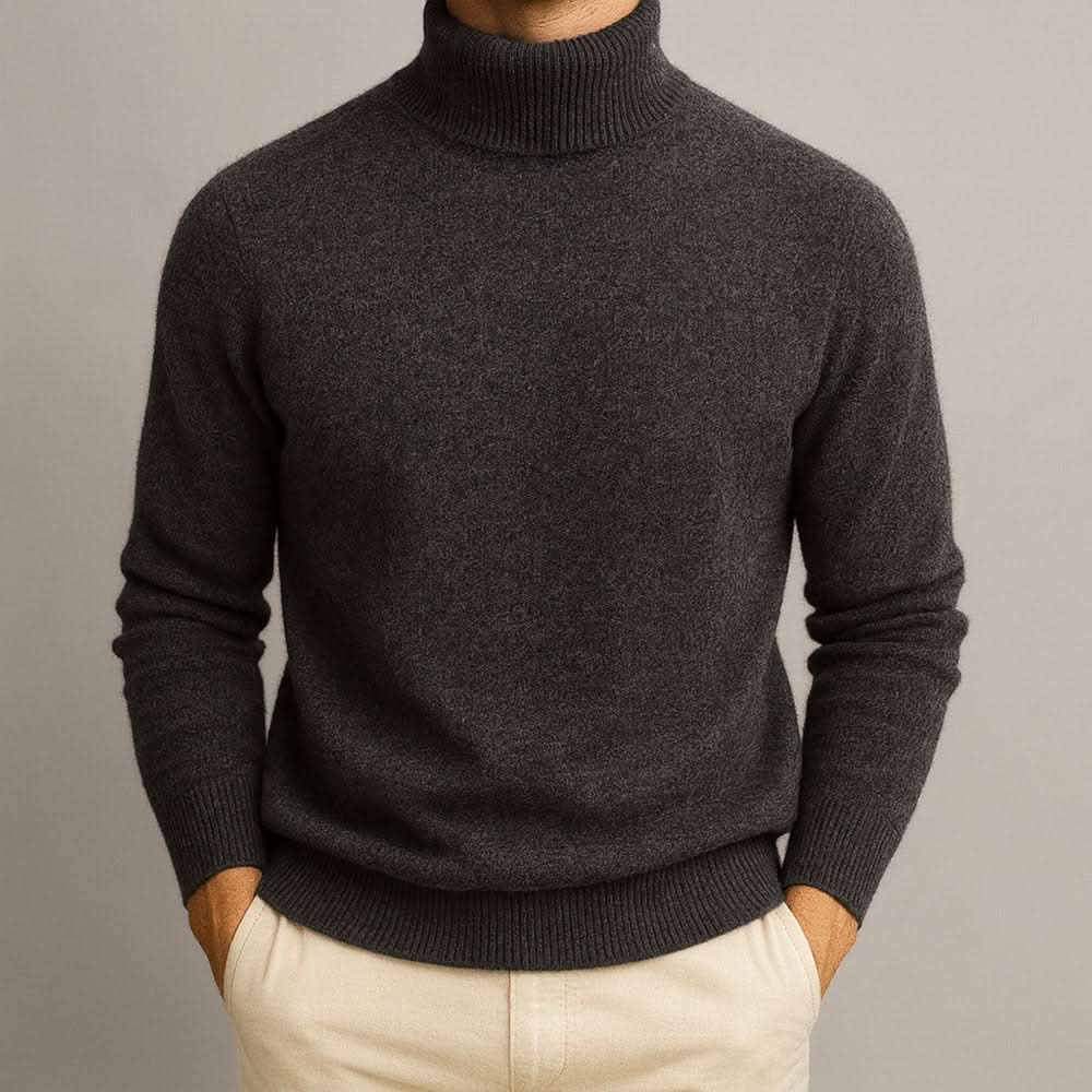 Klassischer Herren-Strickpullover mit Rollkragen