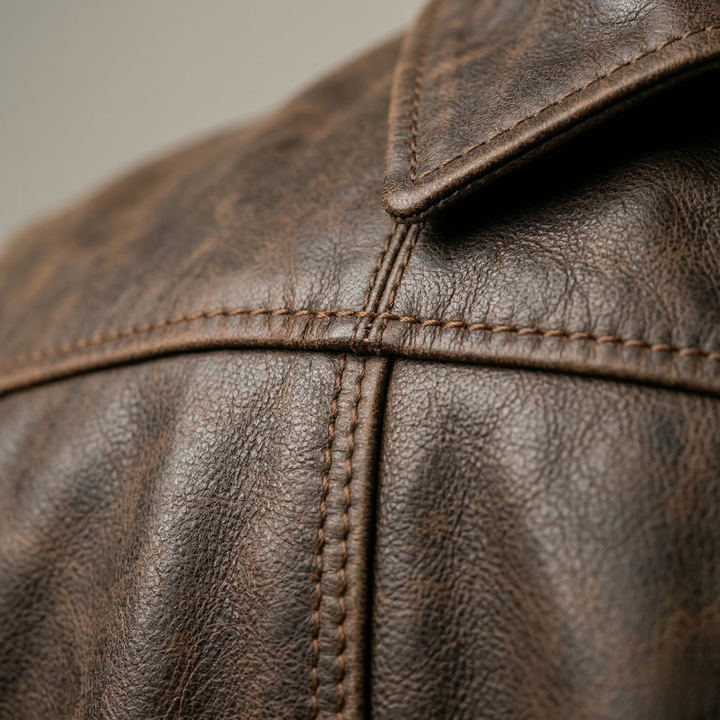 Herren-Lederjacke mit körpernaher Passform