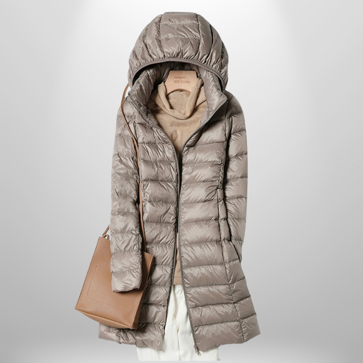 Ultralight Down Jacket | Women's Warm Jacket with Timeless Fit-Metro Lane Plaza