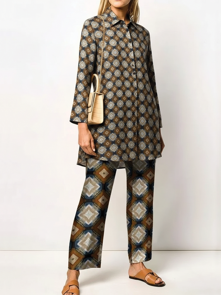 Michelle | Women's Two-Piece Outfit Set-Metro Lane Plaza